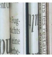 Black beige brown color alphabets vertical news papers pattern vintage style newspaper roller blind